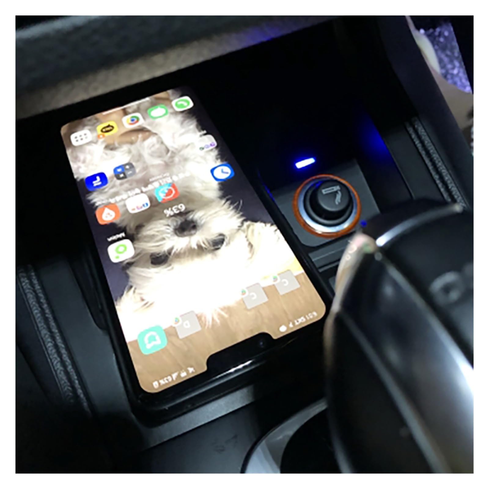 Caricabatterie Wireless for Auto 15W Caricabatterie for Telefono Qi Caricabatterie for Telefono Veloce Supporto di Ricarica Compatibile for VW Golf 6 MK6 Scirocco Sagitar 2008-2013