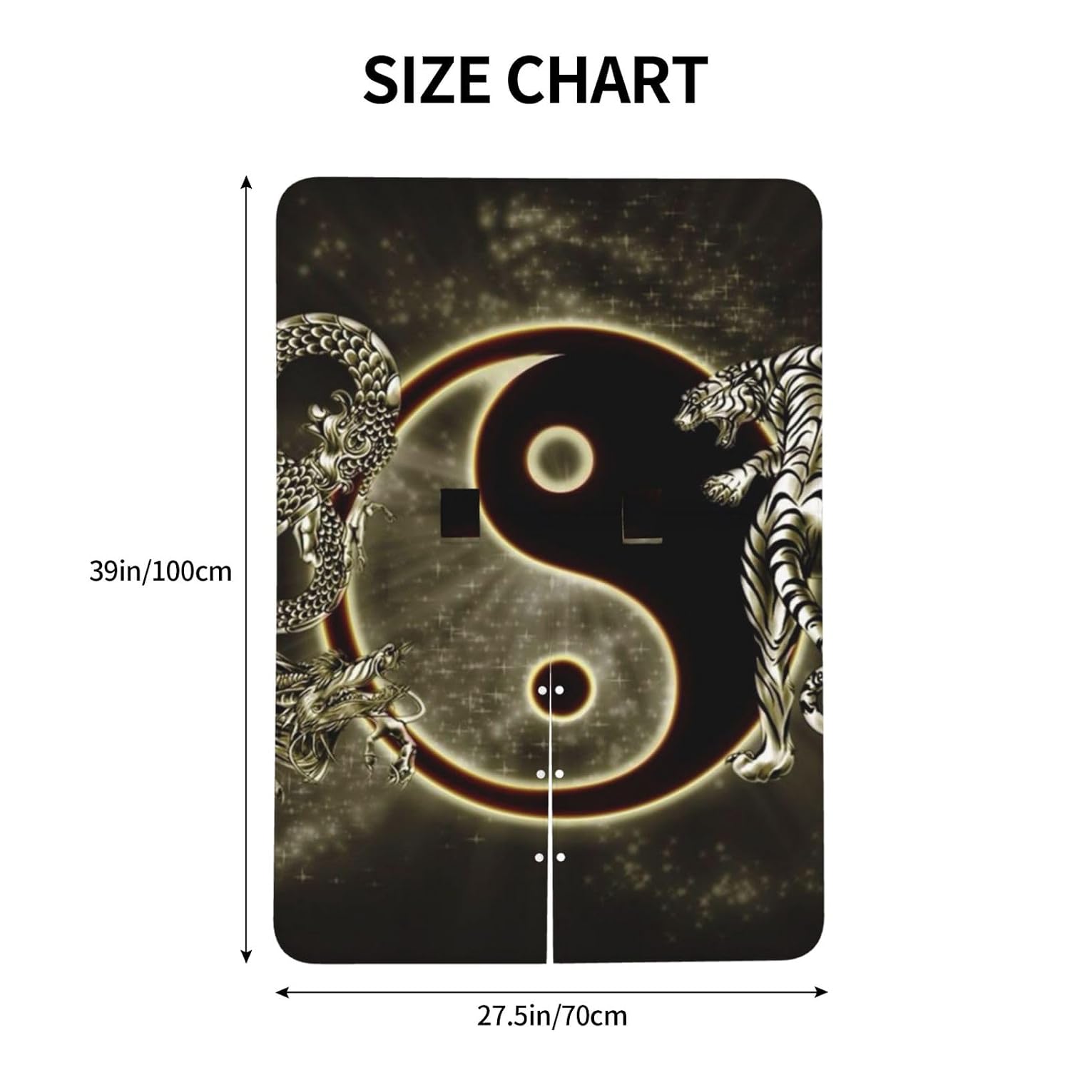 Yin Yang Dragons Tiger Baby Car Seat Cover & Breastfeeding Nursing Cover - Breathable Stretch Fabric Multi-Use Nursing Cover for Breastfeeding