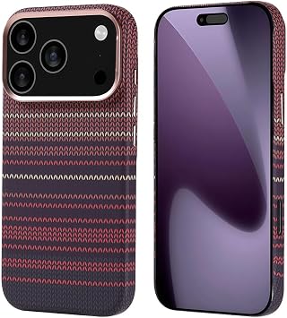 Aksesuarcim Apple ile Uyumlu iPhone 17 Pro K l f Karbon Fiber G r. M-Safe  arj  zellikli Kamera Lens Korumal   nce Kapak Nekst K rm z