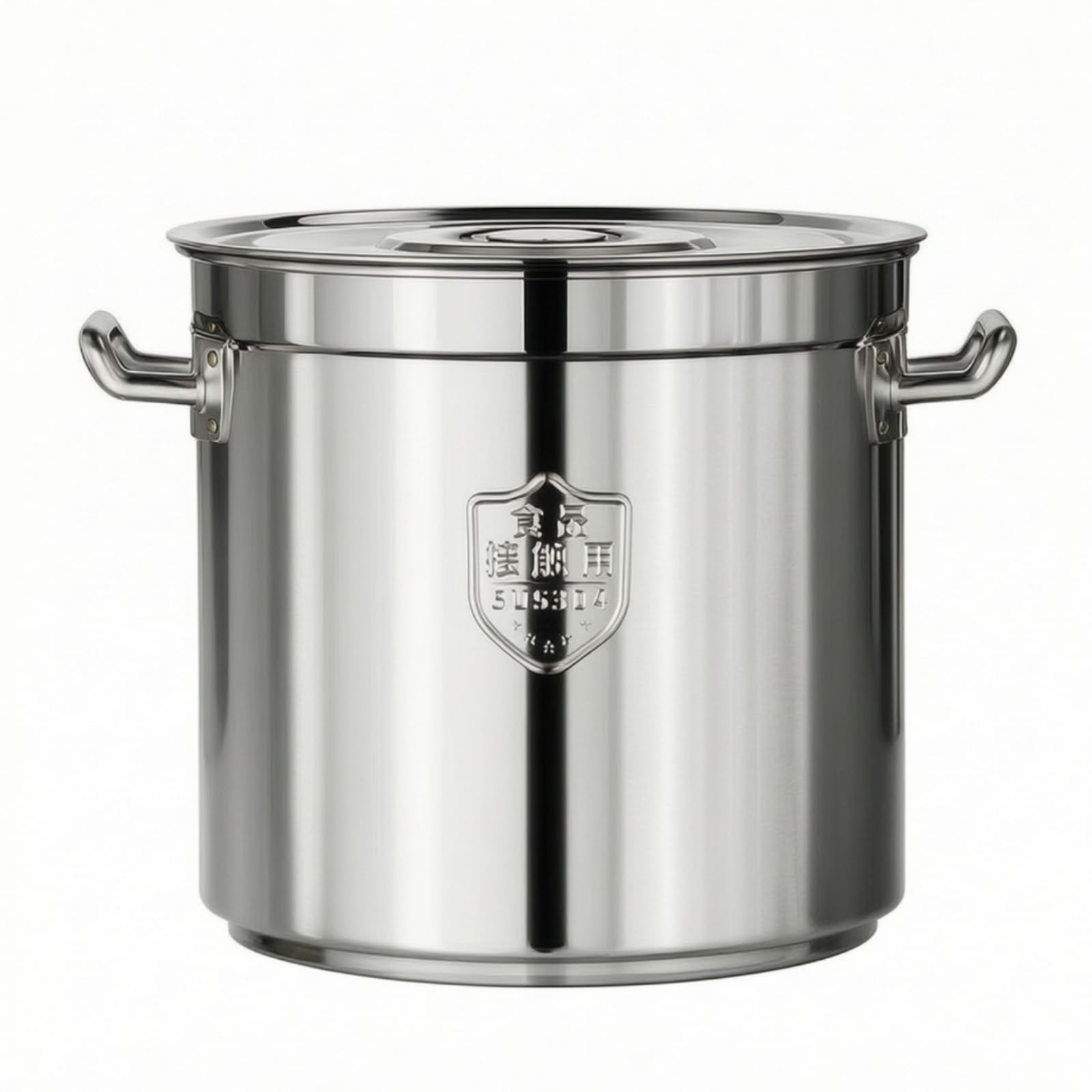 Pentola con Coperchio in Acciaio Inox Marmitta Resistente Al Calore Pentolone per Chef, Ristoratori, 25 25