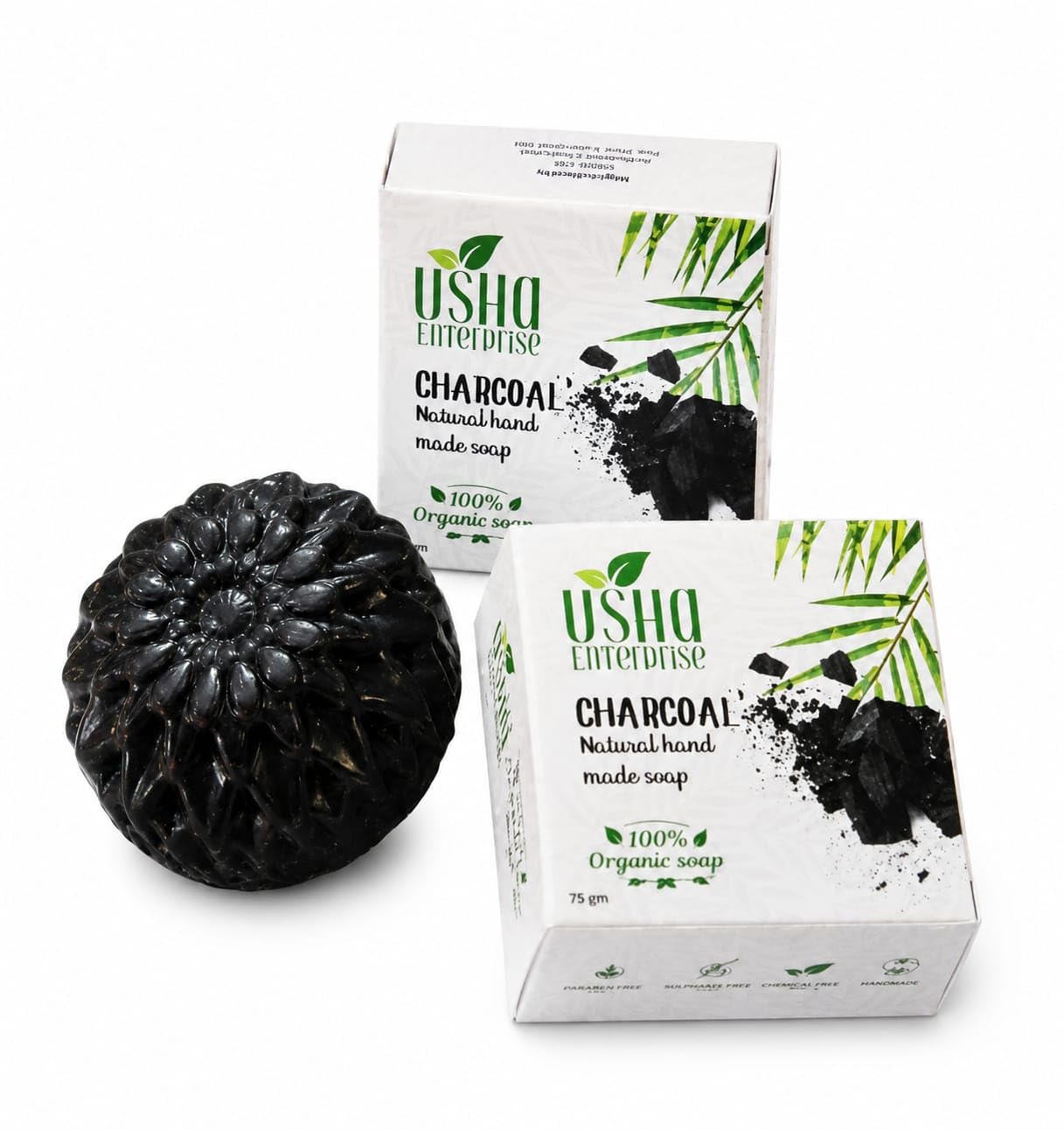 Ushasakhi Group Handmade Charcoal Soap | Natural Activated Charcoal Bath Soap-image-30