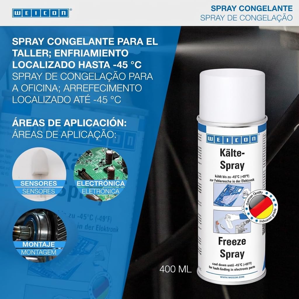 WEICON Spray Congelante | 400 ml | Enfriado directo hasta -45°C