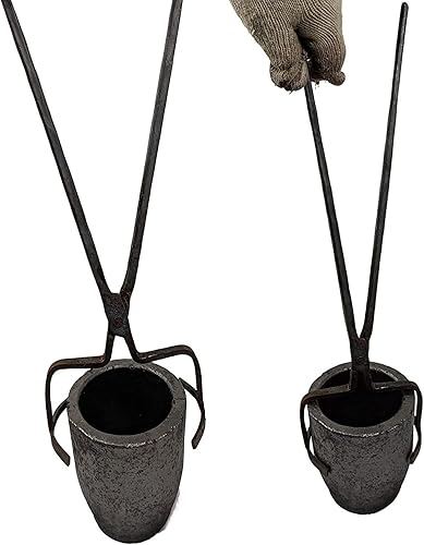 Miniatura 3 de Pinzas de crisol de 8.8 lbs-17.6 lbs para fundir metal, herramientas de fundición de fundición, juego de pinzas de elevación y vertido, 19 pulgadas