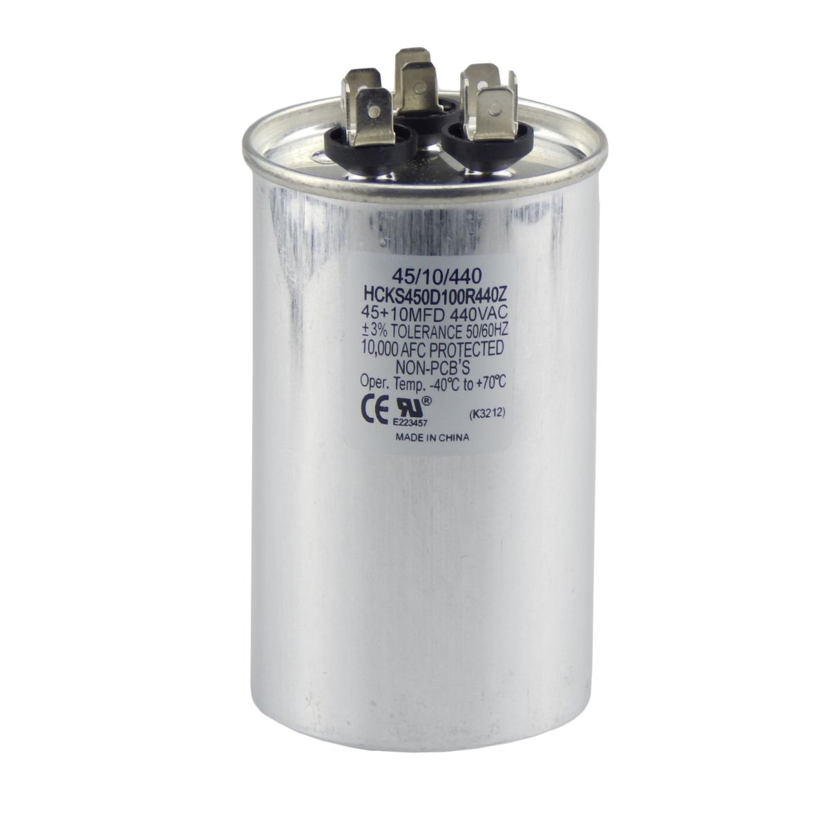 天FCLLABO 45+5 MFD x 440 Run Capacitor # 14288 - JustCapacitors.com