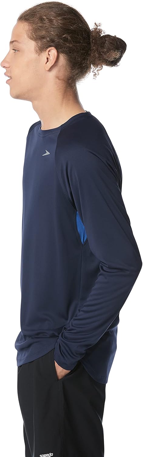 Speedo mens Uv Swim Shirt Long Sleeve Fitness Rashguard