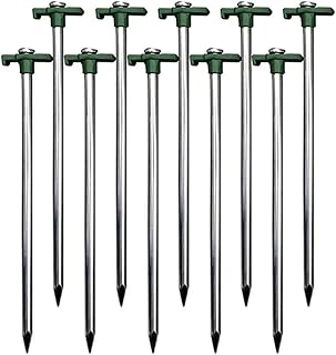 MDINC Tent Stakes Camping Stakes Galvanized Non-Rust Trampolines Stakes for Pop Up Canopy