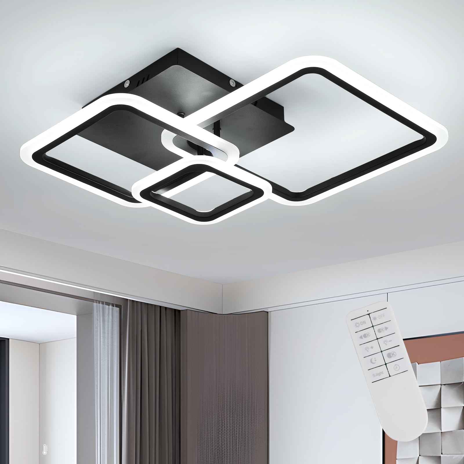 Plafoniera A LED Da Soffitto A Filo, Design Ultrasottile, Dimmerabile E Regolabile In Temperatura Colore (3000-6000K) - Diametro 30/40/50 Cm