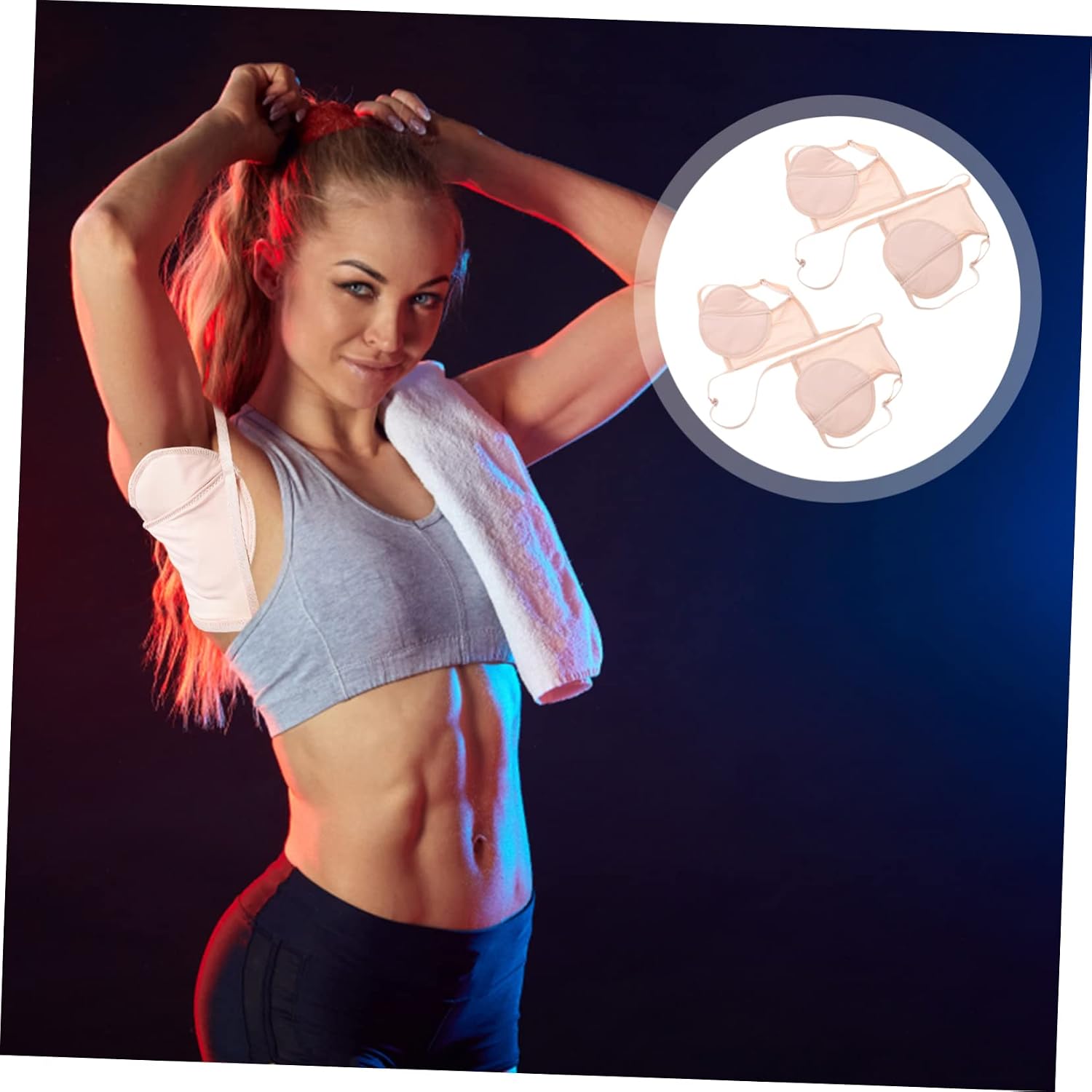1 Pair Washable Adjustable Underarm Pads Convenient Neutral Sweat Pads for Women for Summer Activities Quick Absorption and Comfortable Fit