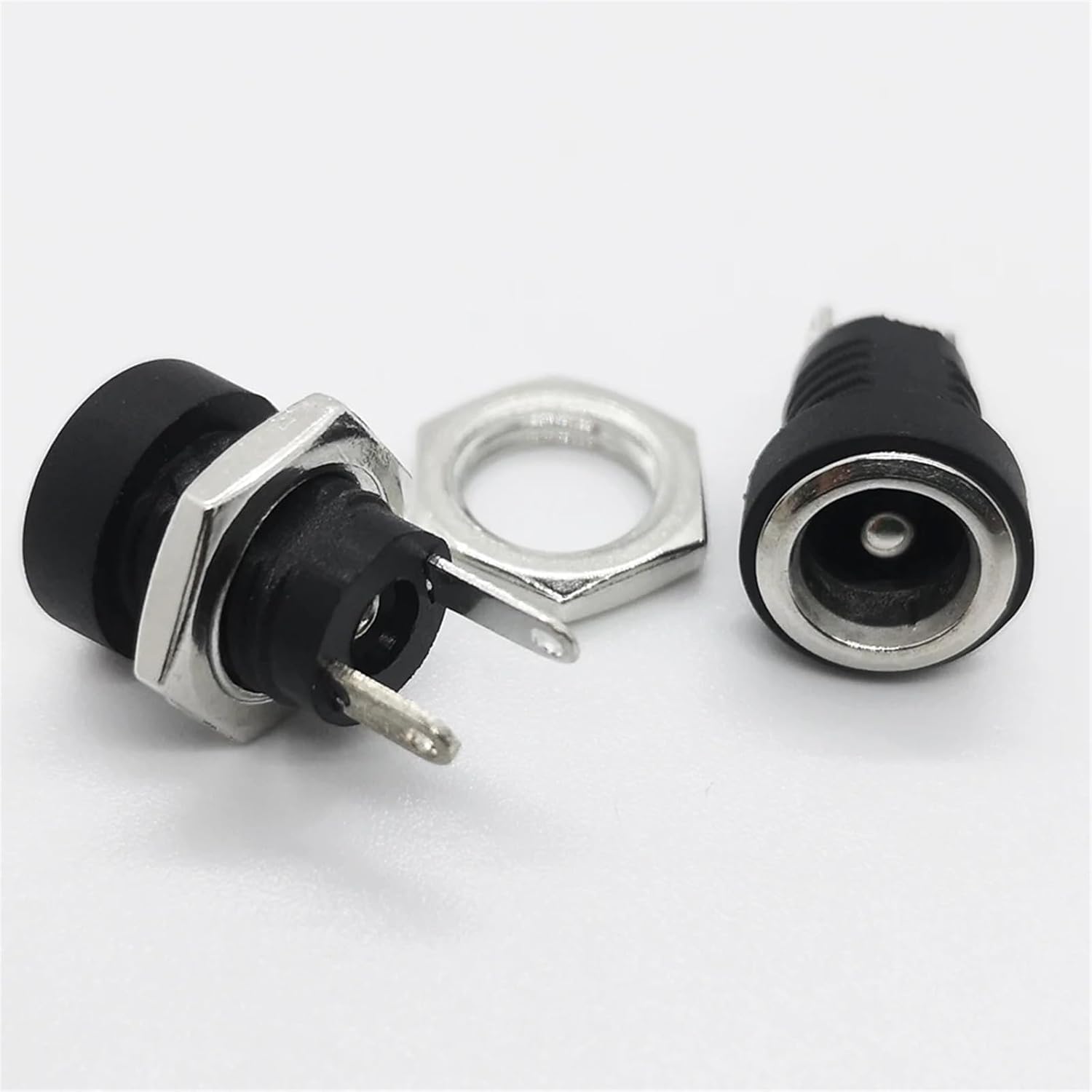 10Pcs 5.5 x 2.1/2.5mm DC-022B DC Jack Adapter 3A 12V 3.5x1.3 DC022B DC Power Supply Charging Socket Female Panel Mount Connector(5.5x2.5mm Male)
