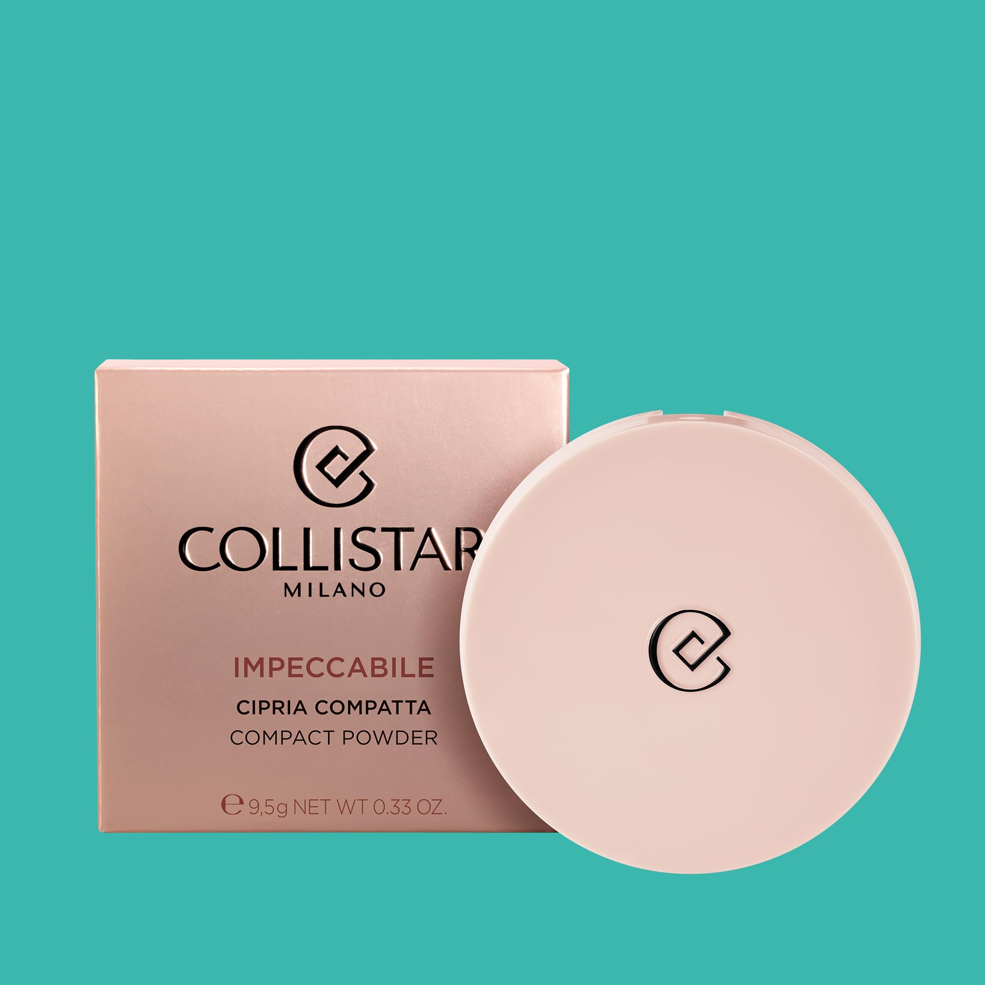 Collistar Impeccabile Cipria Compatta, Cipria in Polvere Compatta Opacizzante e Levigante, Finish Matte Naturale, Lunga Durata 12H, Non Comedogenica, Oil Free, Ricaricabile, 30G