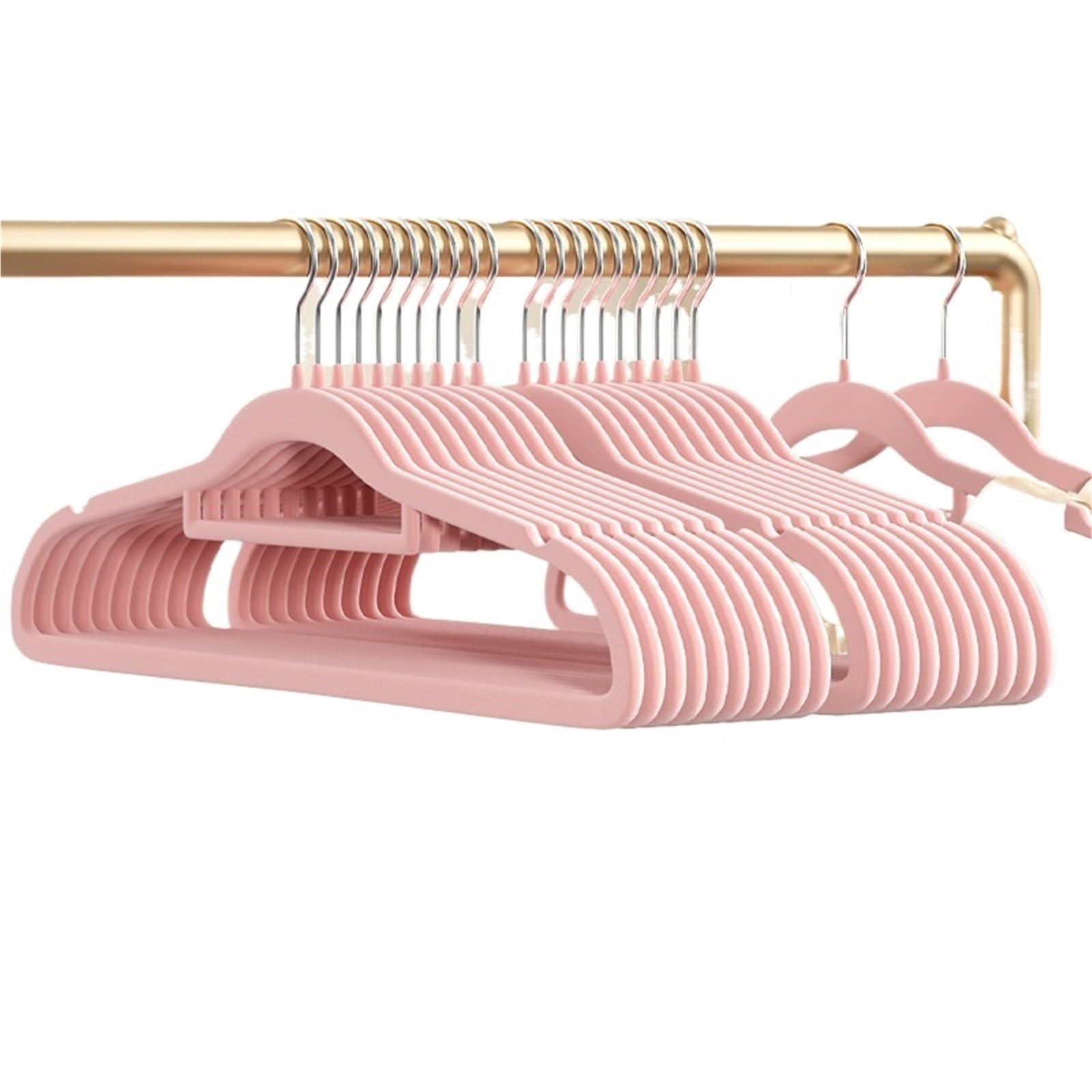 hangers 10/20pcs Velvet Hanger Non-Slip Flocking Multifunctional Clothes Hangers Suit Shirt Coat Organizer for home(Pink,10pcs)