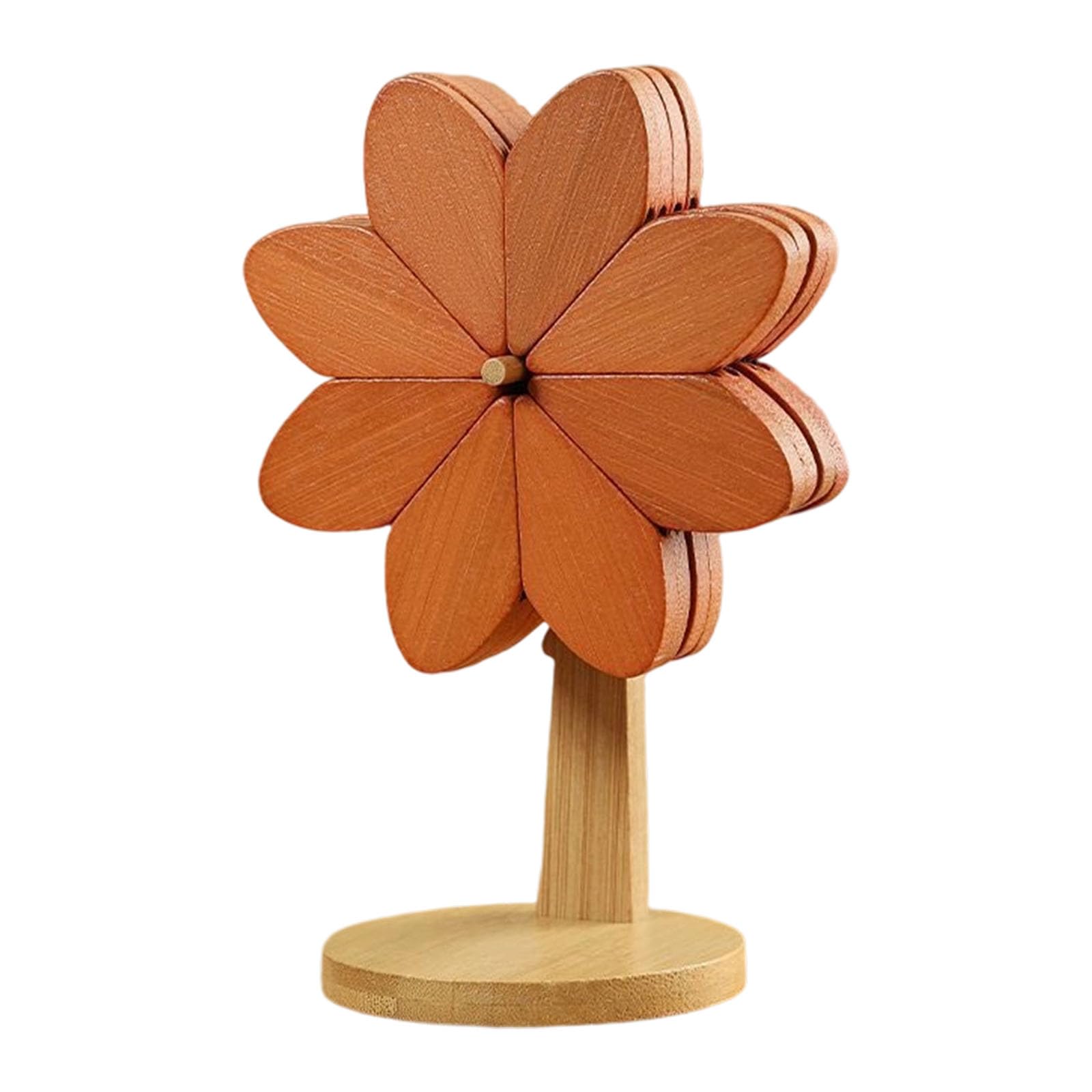 APGLSXY Wooden Trivets with Stand Windmill Design Pad for Pots Pan Bowls Kitchen Tabletop Protectors Wooden Windmill Trivet Set