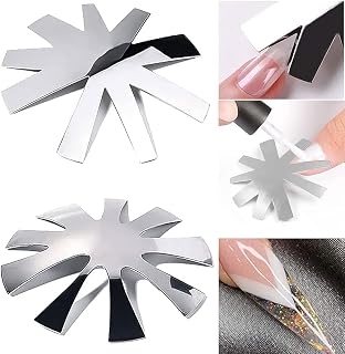French Smile Line Cutter Nails Tool，French Nail Art Module Easy French Smile Nails Tool V Shape Nail Cutter and U Shape French Smile Line Cutter Stainless Steel Nail Manicure Edge Trimmer Tool