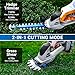 Hedge Trimmer Cordless: DEKOPRO 20V Grass Trimmer，2 in 1 Handheld Electric Bush Trimmer with 2000mAh Battery & Charger，22.8cm Cutting Length for Yard Maintenance, Lawn Trimming & Garden Pruning