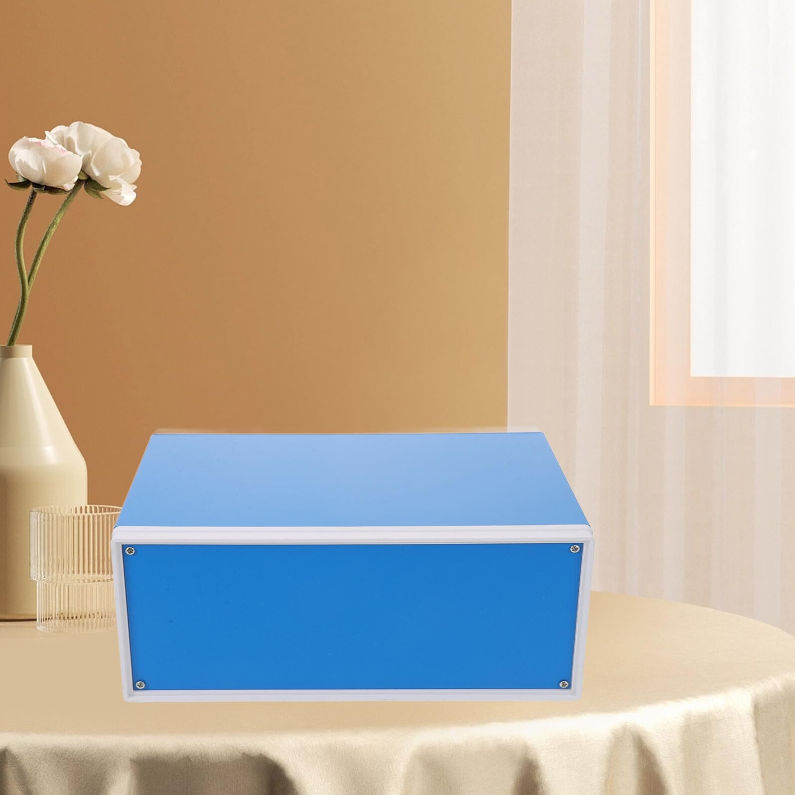 Scatola di Derivazione Stagna Blu in Ferro Viti, Contenitore Metallico per Elettronica Facile da Sollevare Adatto per Aeroporti e Stazioni Metro 110x250x190mm
