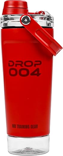 MuscleBlaze ARC Insulated Steel Shaker for Gym with Base Storage (600ml, Forge Red)