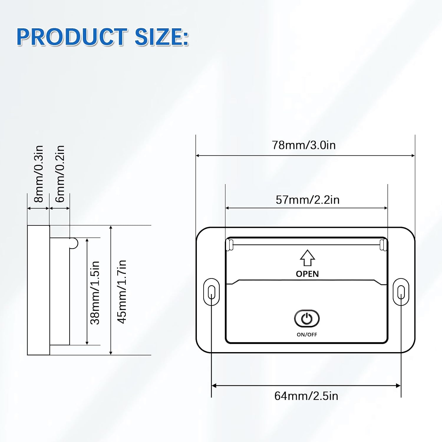 2PCS 72W 12V USB Outlet Wall Mount,36W USB C&Dual QC 3.0 18W Car USB Port Charger Socket Panel with Button Switch,Waterproof 3 USB Multi Port Power Outlet 12V for Car Bus RV Truck Marine