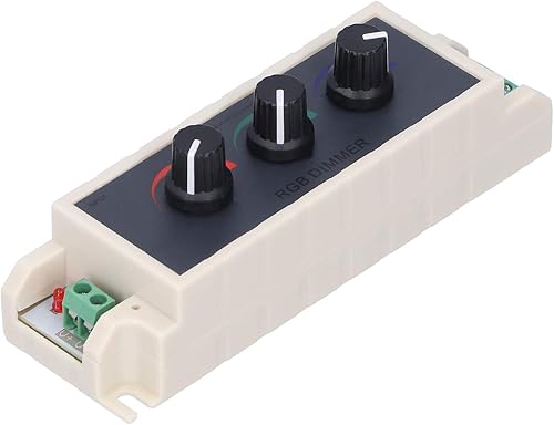 Miniatura 4 de Controlador RGB, atenuador de perilla RGB ajustable de 3 canales, para módulos RGB, tira de luz LED