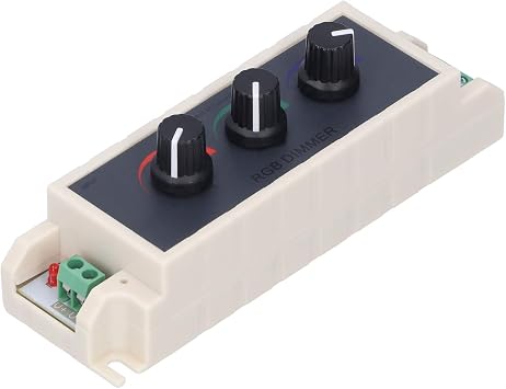 RGB Button Dimmer Switch DC12-24V Wall Mounted Rotary Dimmer Switch with 3-Channel Controller for Intelligent LED Dimming