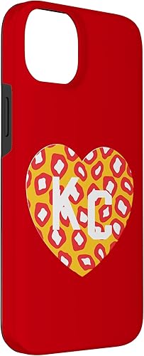 Vista 36 de Carcasa para iPhone 11 KC Heart Red/Yellow Animal Print Kansas City Hearts Kc Heart