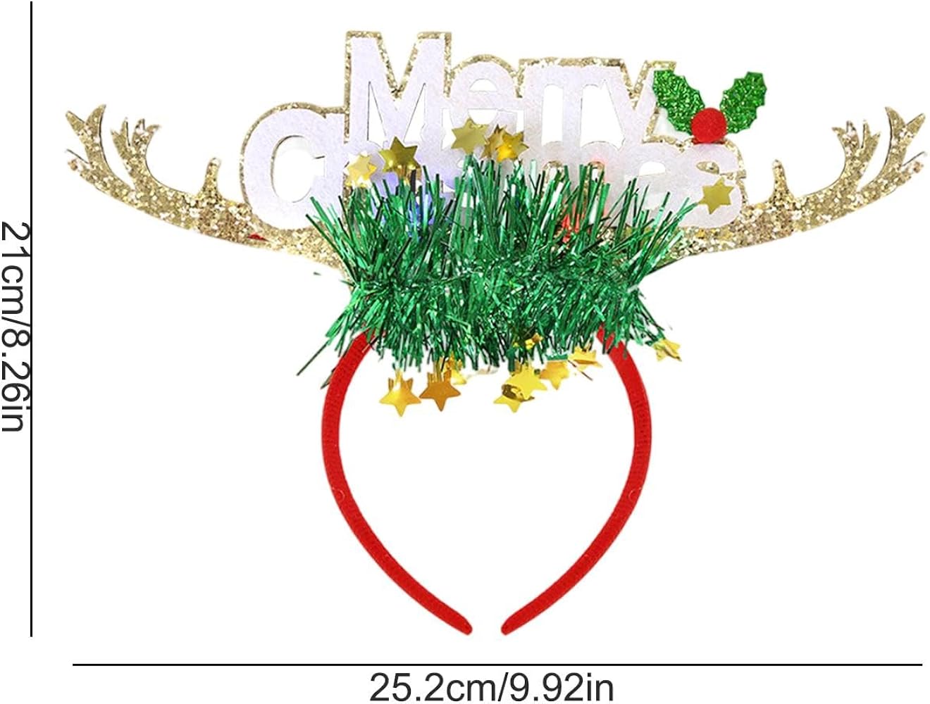 Lot De 2 Serre-têtes De Noël LED – Bois De Cerf Lumineux, Soft Et Léger – Pour Fêtes Et Soirées