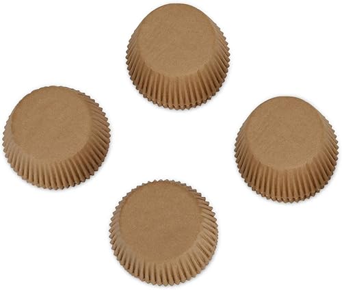 Miniatura 3 de Gifbera Forros naturales inodoros para cupcakes, papel estándar a prueba de grasa, 200 unidades, color natural