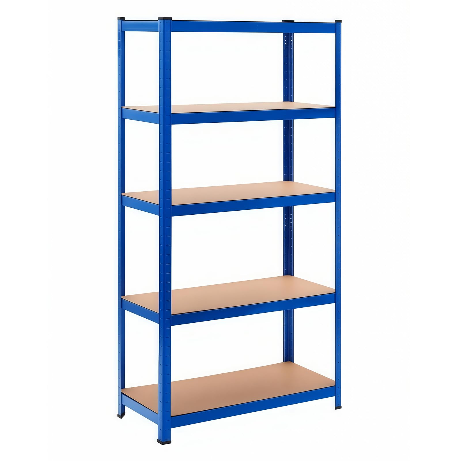 Panana 5 Tier Heavy Duty Boltless Metal Shelving Storage Rack 180cm/150cm Shelf for Garage Home (Blue, H 180 x W 90 x D 40 cm)