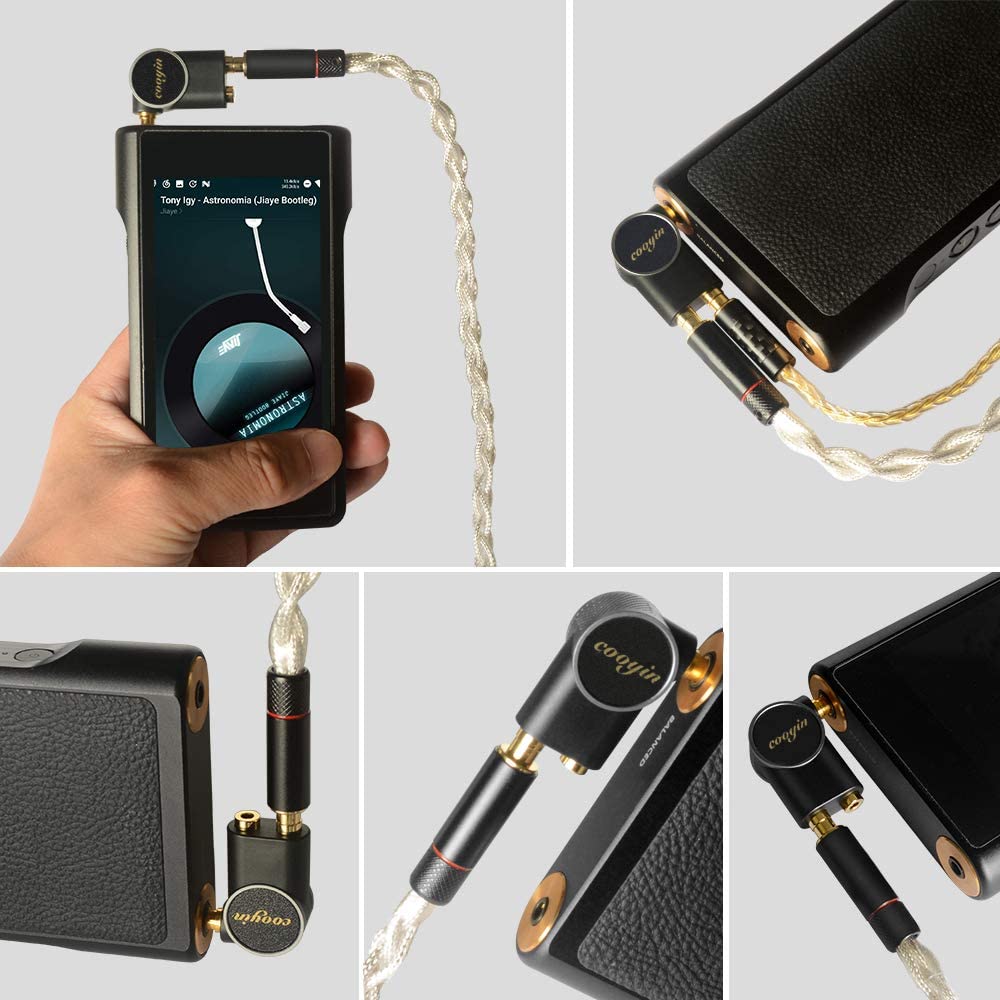 okcsc Adaptateur Audio Stéréo avec Fiche Jack 4,4mm stéréo Male ET doubleur Jack 3,5mm stéréo Femelle Contacts Or, Adaptateur de connecteur Casque 6N cuivre monocristallin+4N cuivre argenté pour Sony