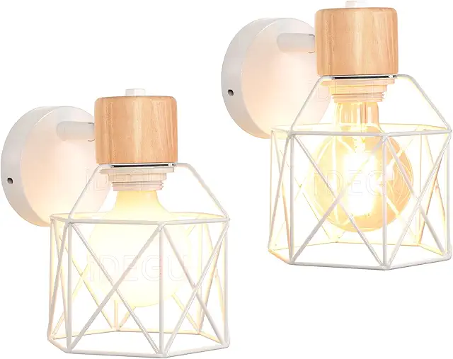 Lámpara de Pared Vintage iDEGU - Diseño Industrial Ajustable para Dormitorio