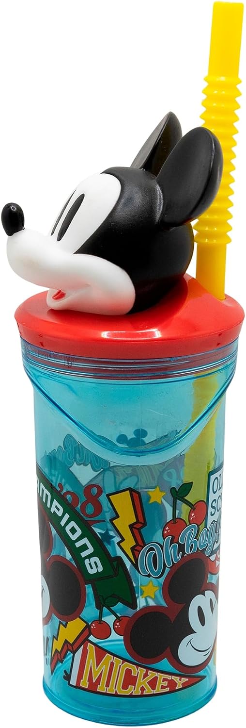 Stor Minecraft Reusable 3D Character Cup with Straw and Lid 360ml