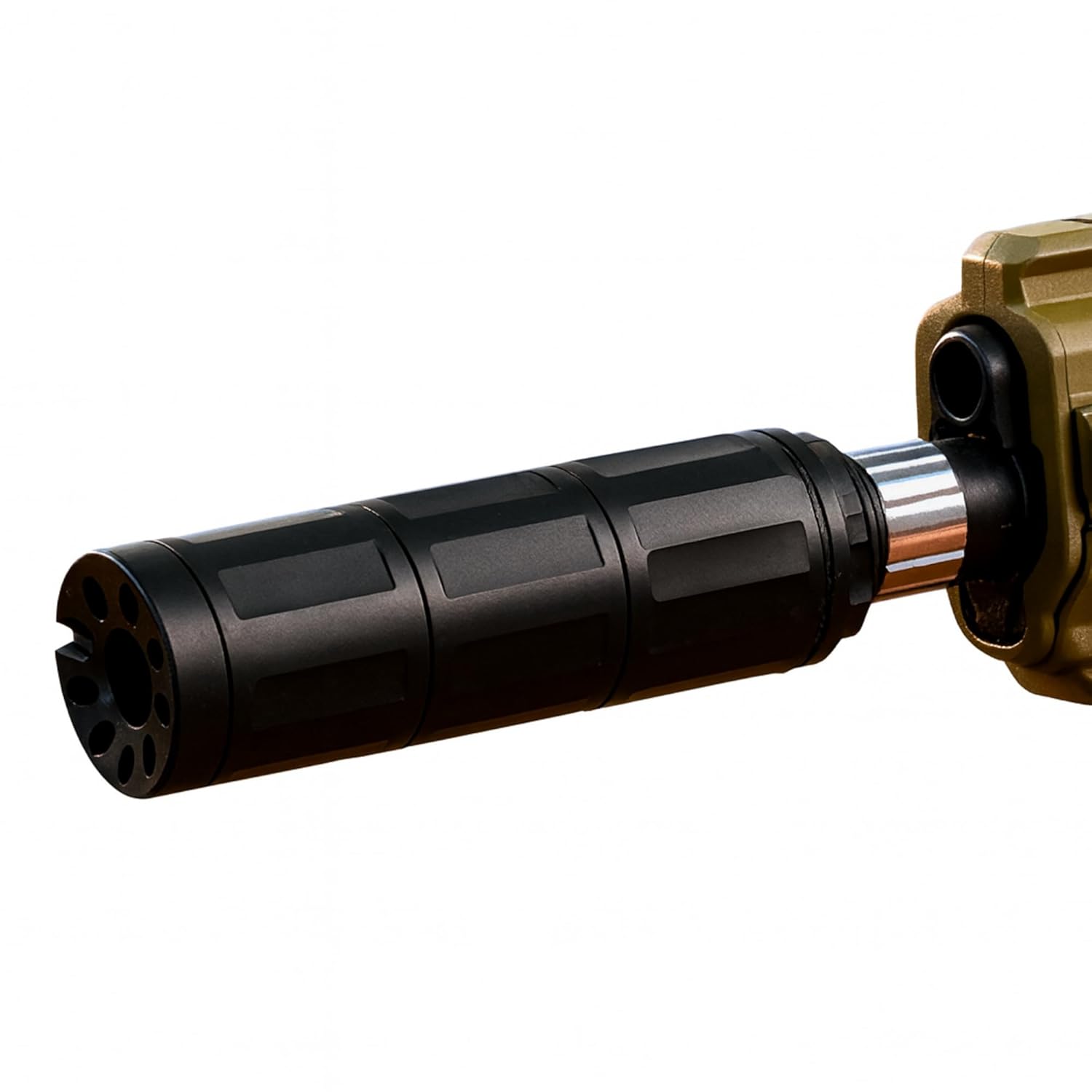 Modular CNC-Machined 1/2x28 Threaded Enhancement Adapter – 3.8" Precision Alignment Device – Alloy Steel Construction with Oxide Black Finish – Multi-Section Modular Threaded Component