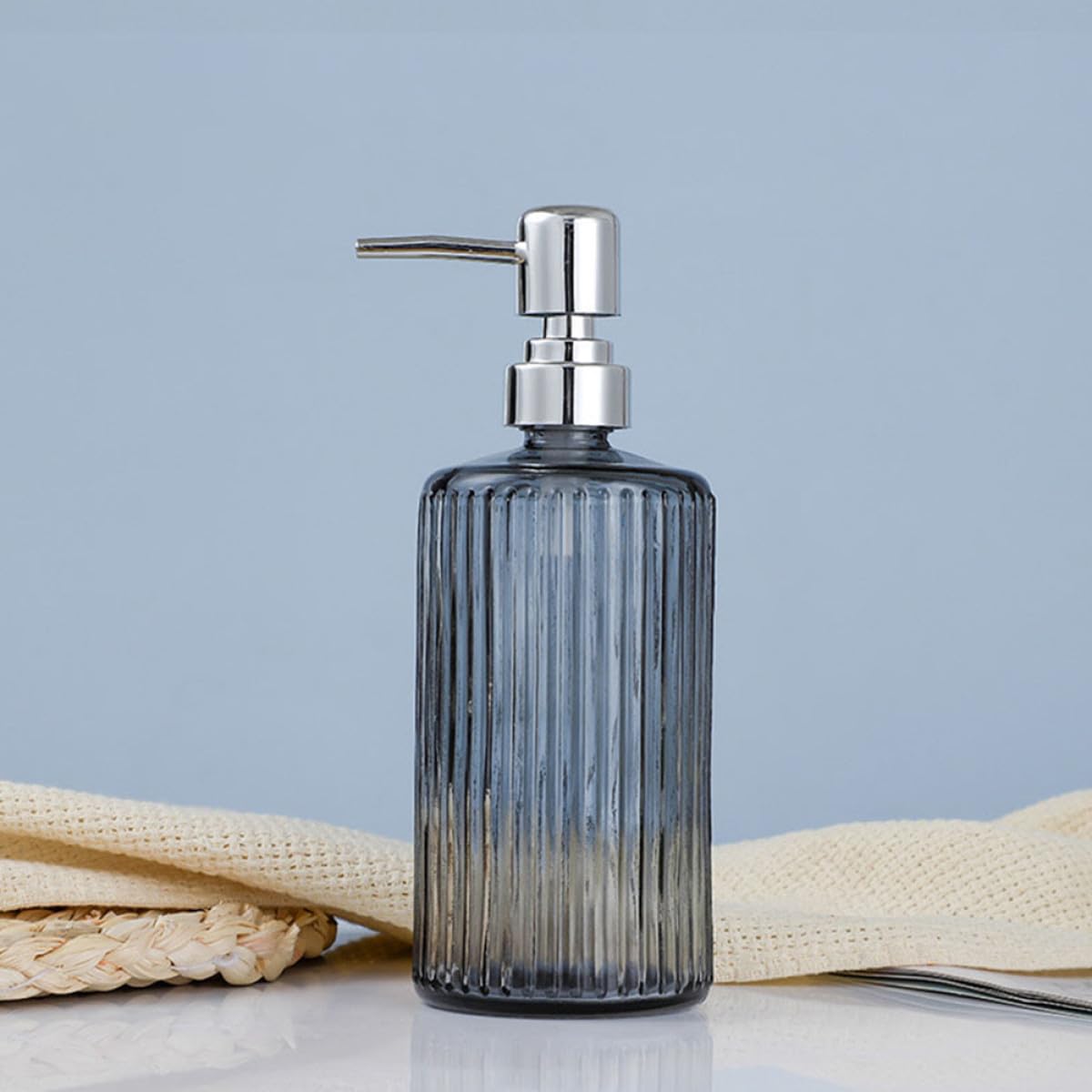 Dispensador de Jabón Líquido Adecuado para Dispensar Jabón o Loción Fácilmente de Vidrio 3 Piezas de 500ml Diseño Recargable y Uso Prolongado para Baño y Hotel