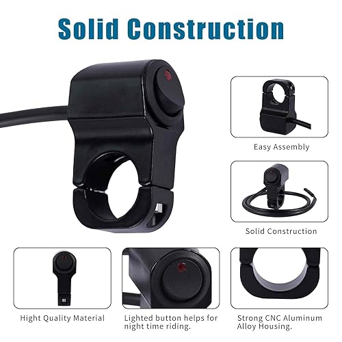 Miniatura 2 de Interruptor de barra de luz LED para motocicleta, cuatrimoto, faros antiniebla, interruptor de luz auxiliar para 12 V ATV Mini Bike Dirt Bike - Se