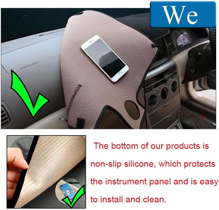 Anti-Sun Pad for Toyota for Corolla for Axio 2007 2008 2009 2010 2011 2012 2013 Car Dash Mat Covers Sun Shade Dashboard Cover(Black)