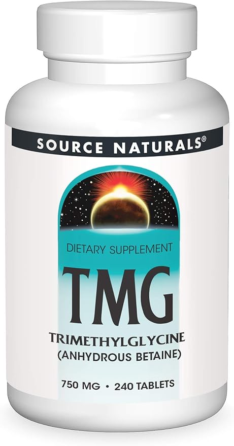 Amazon Com Source Naturals Tmg 750mg Trimethylglycine Anhydrous Betaine 240 Tablets Health Personal Care