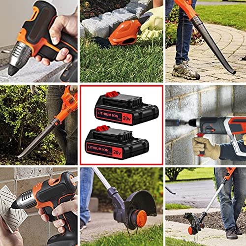 Moticett Lbxr20 20 Volt 3.0Ah Replacement Battery Compatible With Black And Decker 20V Lithium Battery Max Lb20 Lbx20 Lbxr2020-Ope Lbxr20B-2 Lb2X4020 Lst220 Cordless Tool Batteries 2Packs #TOP6