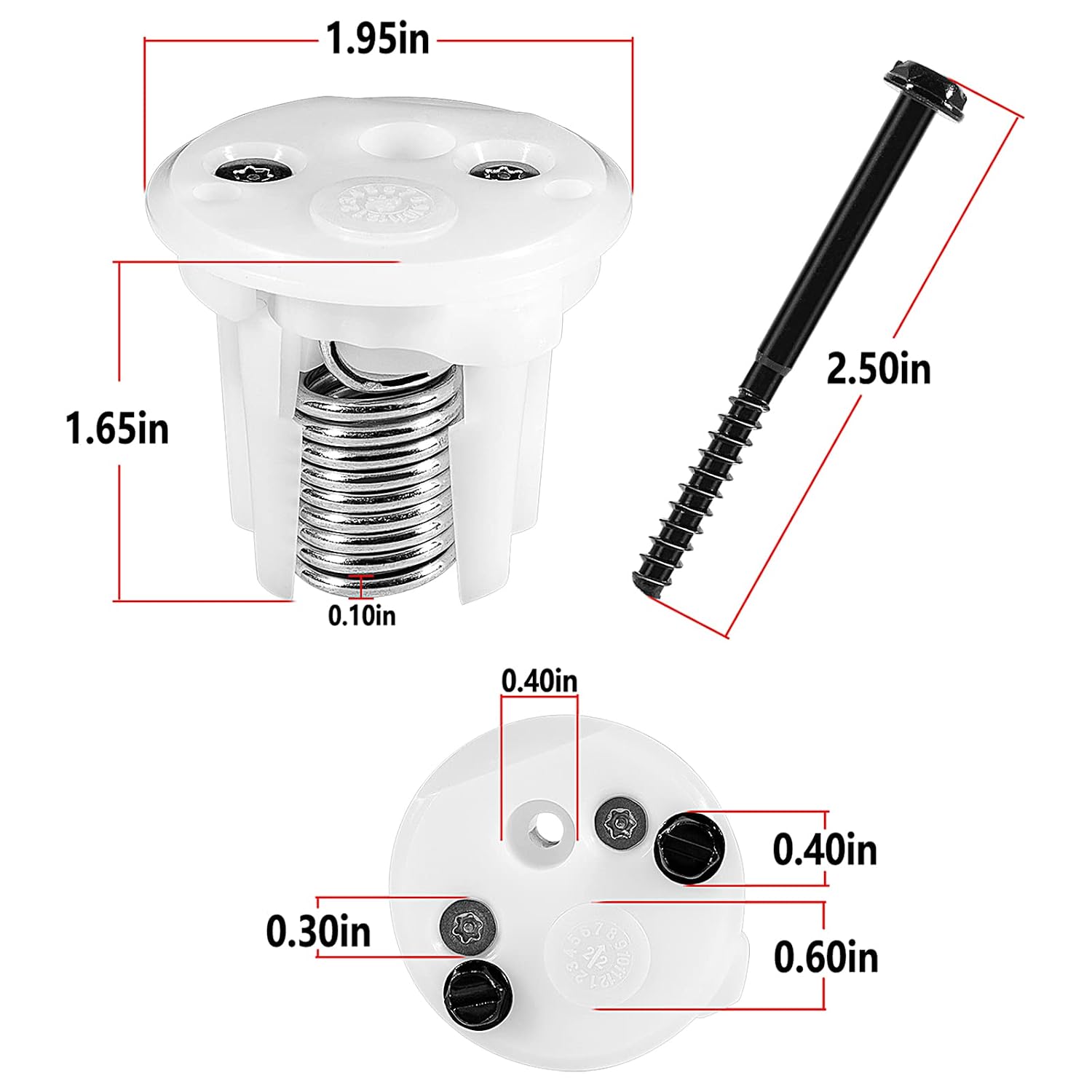 Replaces for Dometic 385236096 Toilet Spring Cartridge - Spring Cartridge Fit for Traveler Toilets and Vacuflush Toilets