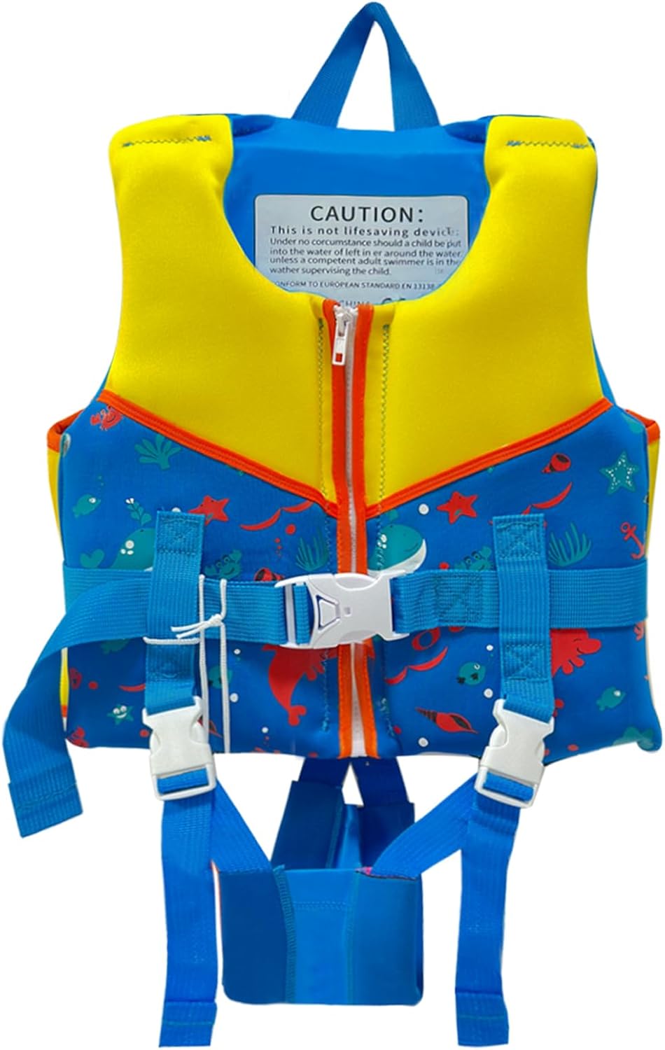 Adjustable Kids Swim Vest for 3-10 Years (24-66lbs), Pool Floats Quick-Dry Learn to Swim Jacket with Safety Locks, Whistle