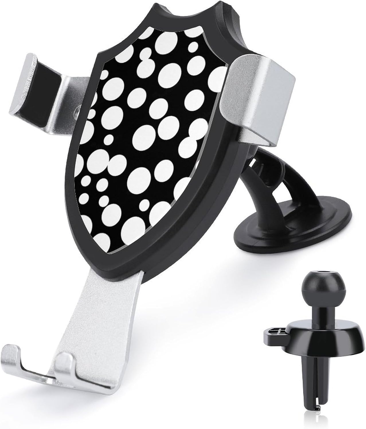 Polka Dot Car Phone Holder Mount with Metal Hook Clip