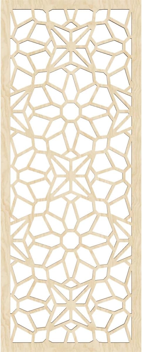 Lock Haven Decorative Pierced Fretwork Wood Wall Panels, 15 3/8"W x 39 3/8"H x 1/4"T, Birch