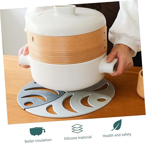 Miniatura 5 de UPKOCH 3 posavasos de vidrio para bebidas de silicona, soporte para olla de almohadilla caliente, accesorio de cocina, tapete de silicona en forma