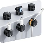 Lamicall 6 Pack clips de câbles magnétiques, 360° Organisateur de cordon rotatif Gestion de câble, sans résidu Chargeur de téléphone adhésif Support de cordon pour la table de chevet de bureau voiture murale, Bureau Accessoires de chambre de dortoir