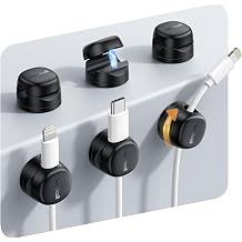 Lamicall 6 Pack Rotating Magnetic Cord Organizer Clips Cable Management