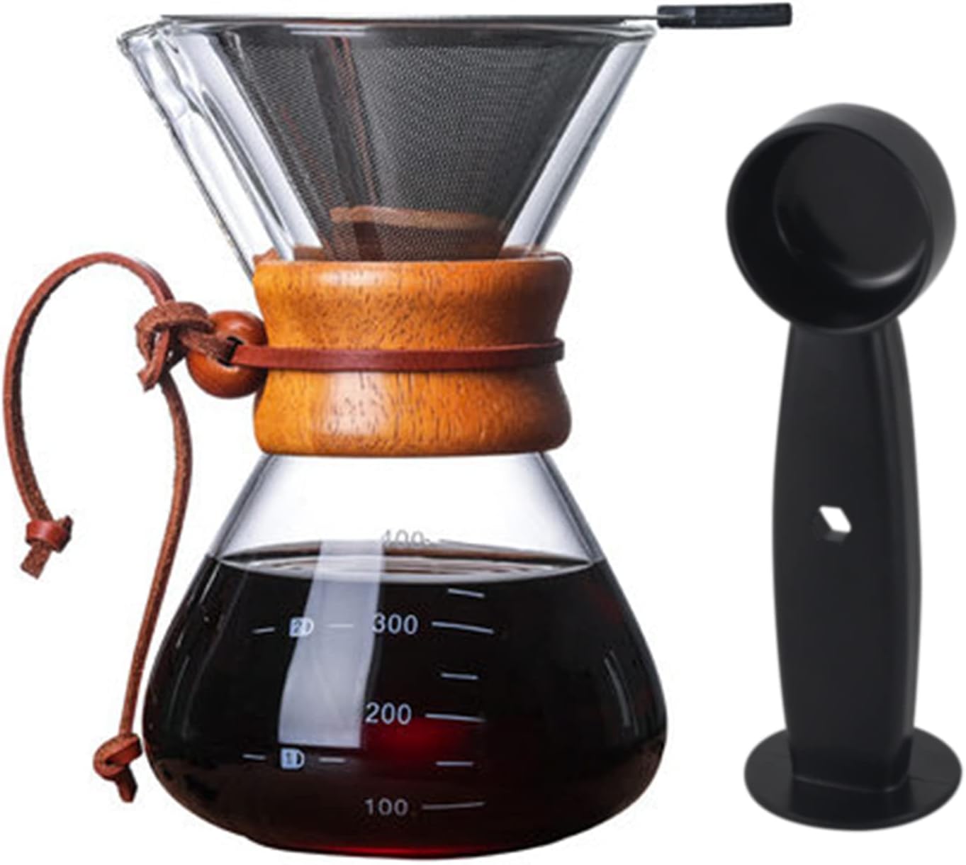Pour Over Coffee Maker with Reusable Stainless Steel Drip Filter