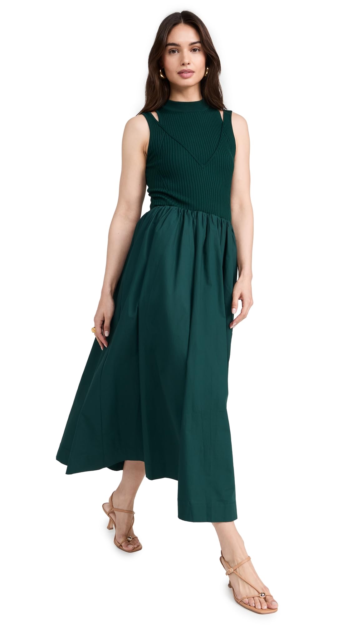 En Saison Women's Sigrid Mixed Media Maxi Dress