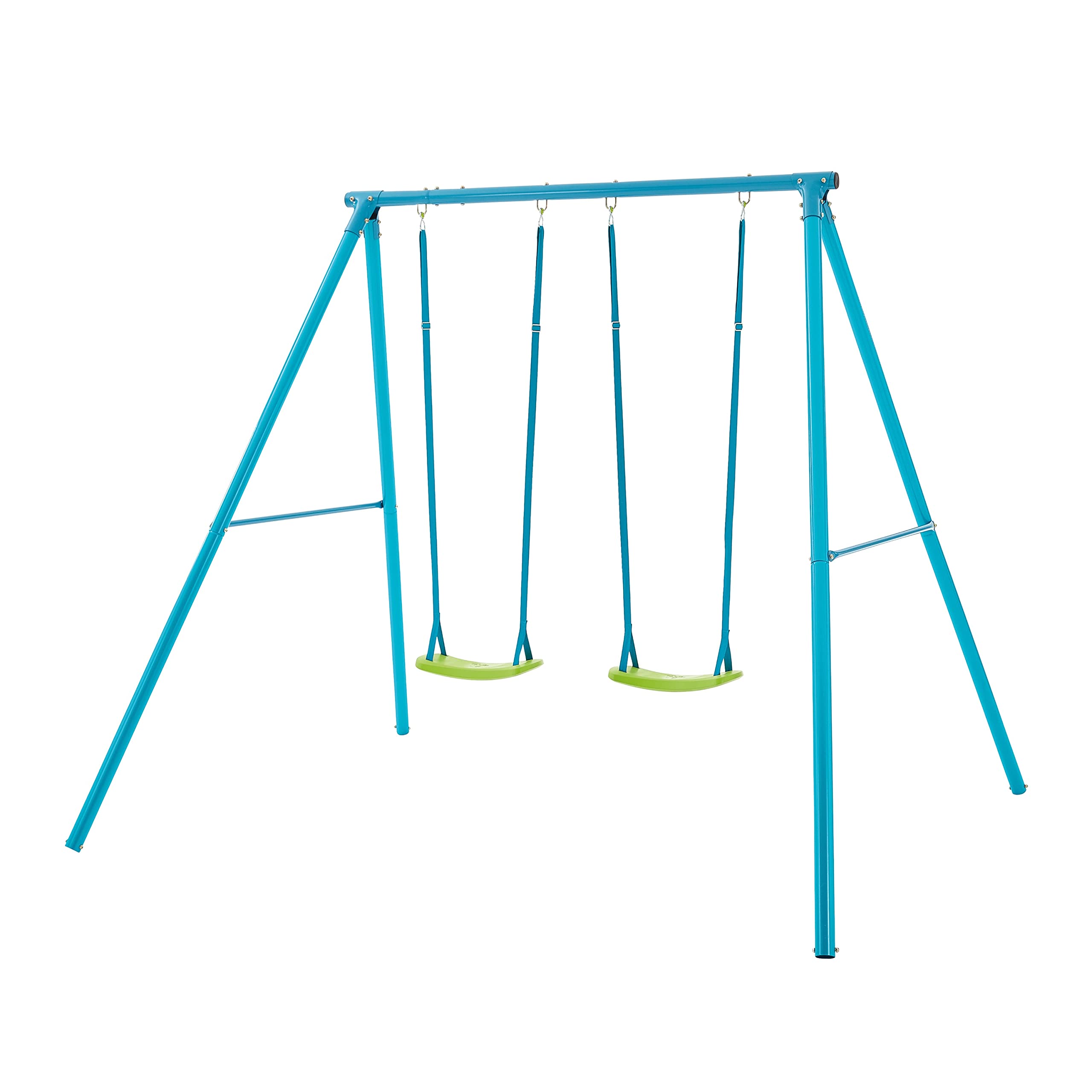 TP Toys Metal Swing Frame Builder - Adjustable Stand With Safety Harness Sculpts, Heavy Duty Sturdy Frame, Ground Stakes, Outdoor Playset - 6 Months+