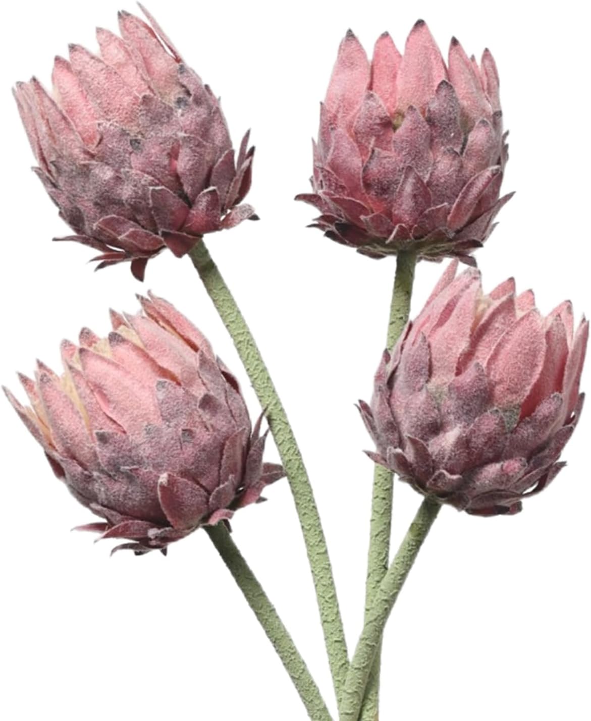 4 Piece Artificial King Protea Flower Tropical Flowers Bouquet Spring Fake Protea Cynaroides Flower Arrangements Silk Flower Bouquet for Wedding Table Centerpiece Decor