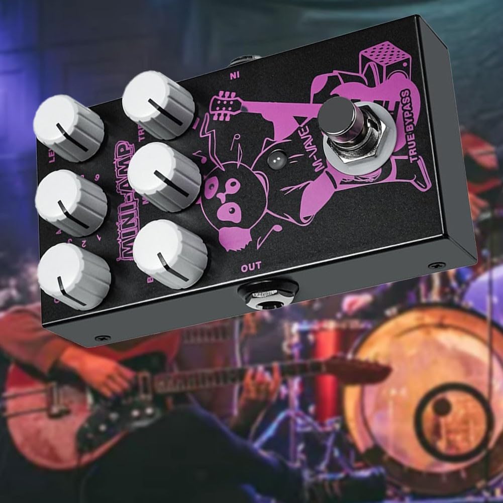 Pédale d'effet de simulation de guitare, pour pédale de préampli MVAVE MINI AMP, 9 effets d'ampli classique, égaliseur 3 bandes, True Bypass