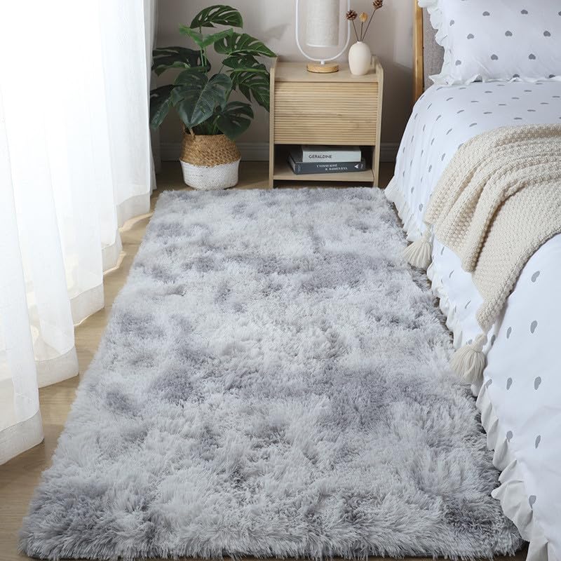 Rugs for Bedroom Soft Non-Slip Bedroom Carpet Fluffy Shag Area Rug High Pile Stain Resistant Non Skid Washable