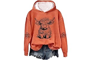Highland Cow Print Casual Sweatshirt for Women
